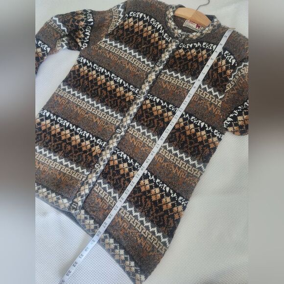 Alpaca Imports Patterned Cardigan Sweater Alpaca Wool - Picture 6 of 9